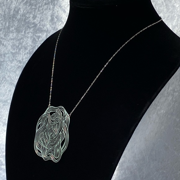 Designer Alucik Sterling Silver 925 Abstract Necklace - Picture 4 of 11